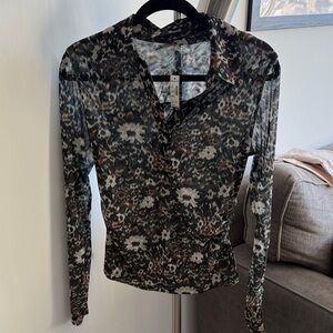 Madewell Mesh Patterned Blouse